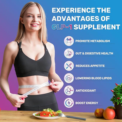 GLP-1 Supplement Natural Activator Formula GLP1 for Women & Men, with Probiotic, Hops, Green Tea for Energy, Gut Health, Hunger & Metabolism Support, 150 Count