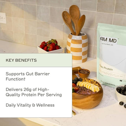 Amy Myers MD The Myers Way Paleo Protein Unflavored - Supports Gut Barrier Function & Daily Protein Needs - Collagen-Based, Grass-Fed - 21.59 oz (20 Servings)
