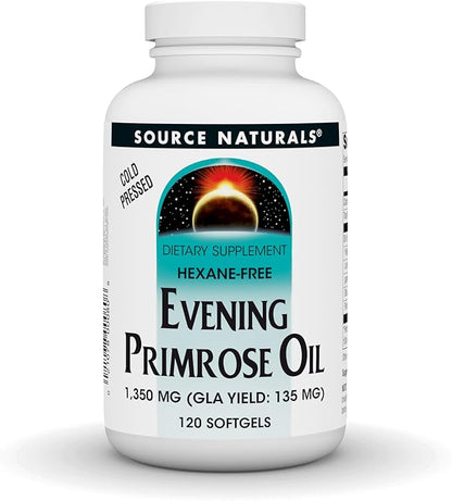 Source Naturals Evening Primrose Oil, Hexane Free, Cold-Pressed* - 1350mg, 120 Softgels