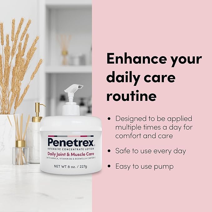 Penetrex Joint & Muscle Care Lotion – Soothing Botanical Formula with Arnica, Vitamin B6 & MSM – Lightweight Easy to Apply Lotion - Fresh Disappearing Scent - for Everyday Movement Support