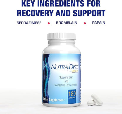 Nutra Disc & Joint Support Supplement - Clinically Formulated Restorative Cartilage Ligament and Tendon Supplement with Patented Meriva Curcumin & Glucosamine and Chondroitin for Adults - 90 Servings