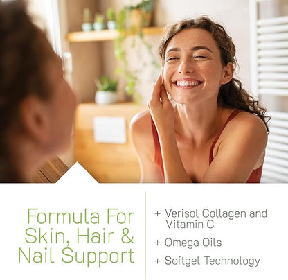 Irwin Naturals Collagen Beauty – 80 Liquid Soft-Gels – Advanced Skin, Hair & Nail Nourishment
