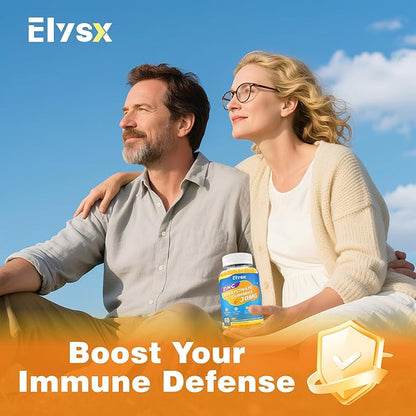 Zinc Glycinate 30 mg Gummies, Chewable Zinc Supplement for Women & Men, with Vitamin C, D3 & B6, Quercetin, Immune System Support, Skin Health & Antioxidant, Natural Fruit Flavor, 60 Ct