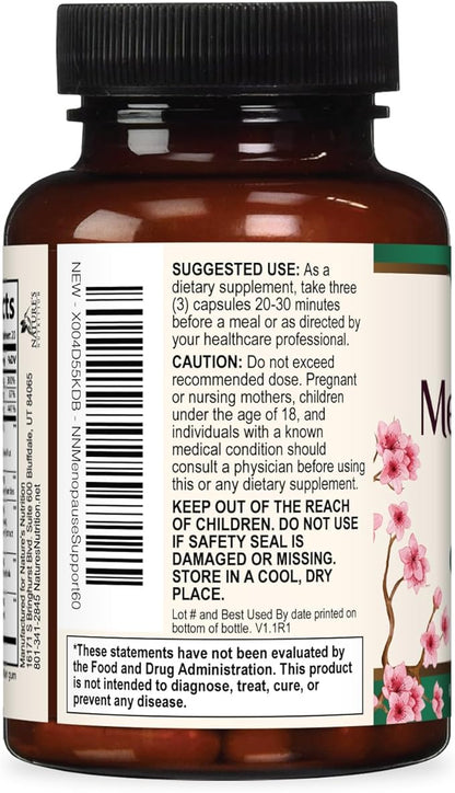 Menopause Supplement for Women - Natural Menopause Relief Support for Mild Hot Flashes & Night Sweats - Best Probiotics for Women, Dong Quai, Black Cohosh, Ashwagandha - Bottled in USA - 60 Capsules