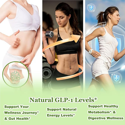 GLP-1 Support Liquid Drops, 10-in-1 Formula with Berberine, Ceylon Cinnamon, Prebiotic Fiber & Green Tea Extract | Support Healthy Metabolism, Digestive & Gut Health for Women & Men | Vegan, Non-GMO
