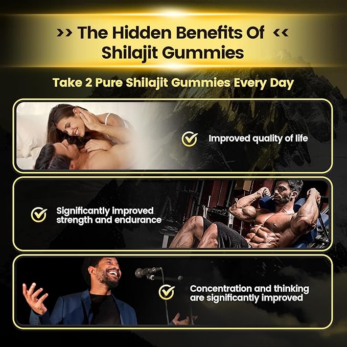 Shilajit Gummies for Men & Women | 4000mg High Potency 10-in-1 Formula with Pure Himalayan Shilajit, Ashwagandha, and 75% Fulvic Acid | Sugar-Free Vegan, 85+ Trace Minerals 4000mg / 3 Bag