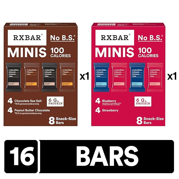 RXBAR Minis Protein Bars, Snack Bars, Variety Pack (16 Count)