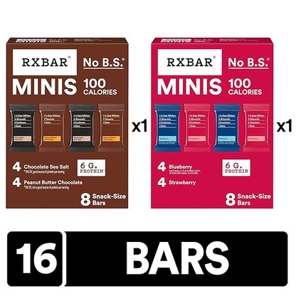 RXBAR Minis Protein Bars, Snack Bars, Variety Pack (16 Count)