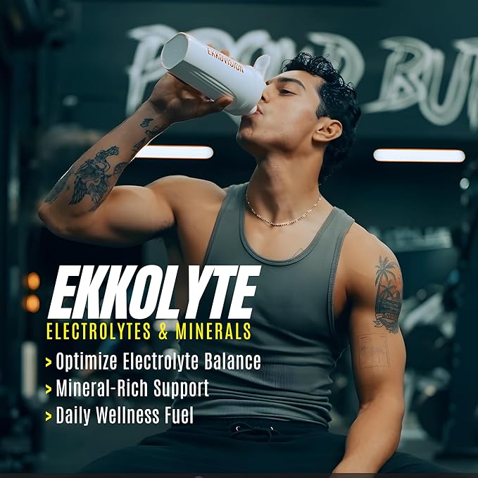 Ekkovision Ekkolyte Electrolytes and Minerals Powder, 50 MG Vitamin C & 155 MG Magnesium for Hydration Support, Essential Electrolytes for Women and Men, Pineapple Paradise Flavor, 120 Servings