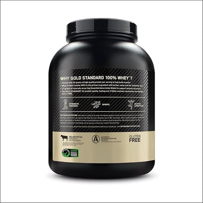 Optimum Nutrition Gold Standard 100% Whey Naturally Flavored Protein Powder 4.8 (Packaging May Vary), Vanilla, 76.8 Ounce