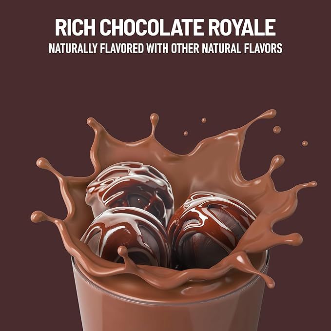 SlimFast Meal Replacement Shake, Original Rich Chocolate Royale, No Added Sugar, Meal Replacement Shakes, 10g Ready to Drink Protein, 5g Fiber, 25 Vitamins and Minerals, 11 Fl. Oz, 12 Count