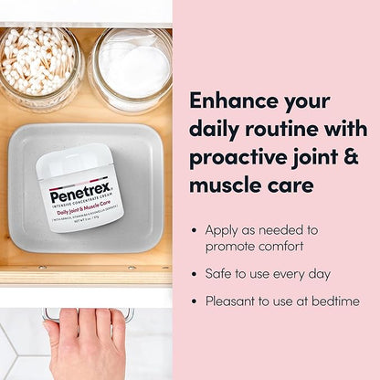 Penetrex Daily Joint & Muscle Care Cream – Soothing Botanical Formula with Arnica, Vitamin B6 & MSM – Lightweight Fast-Absorbing Cream for Everyday Movement - Non-Greasy - Light Scent- 2 oz