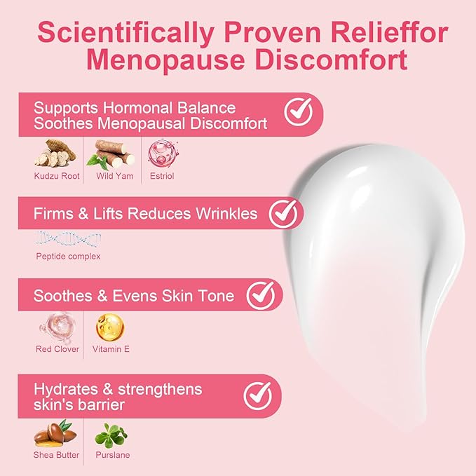 Morovan Estriol Cream for Women's Comfort: Organic Menopause Moisturizer for Itch & Burn Relief, 4 oz