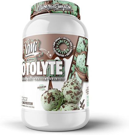 VMI Sports Protolyte 100% Whey Protein Isolate | Electrolytes Plus Enzymes | 22-25 Grams per Serving | Lactose and Gluten Free, Low Fat, Carbs & Sugar (1.63 lb, Mint Chocolate Chip)