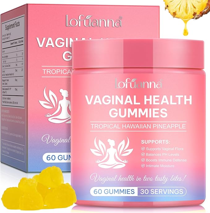 Vaginal Probiotics Gummies, Premium Feminine Balance Gummies for Women, Vaginal Probiotics for Women pH Health Supplement, Promote Healthy Vaginal Odor & Vaginal Flora, 60 Count