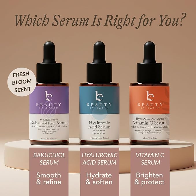 Bio Retinol Alternative Bakuchiol Serum - Smooths Skin & Reduces Fine Lines, USA Made with Natural & Organic Ingredients, Anti-Aging Skin Care Formula, Vegan, Cruelty Free