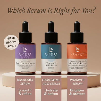 Bio Retinol Alternative Bakuchiol Serum - Smooths Skin & Reduces Fine Lines, USA Made with Natural & Organic Ingredients, Anti-Aging Skin Care Formula, Vegan, Cruelty Free