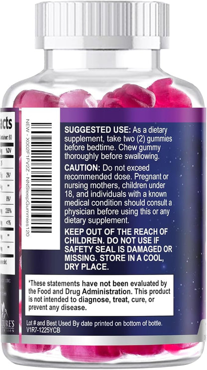 Sleep Gummies - 8mg Melatonin Per Serving - With Passiflora Extract for Restful Sleep - Fast Acting Melatonin Sleep Gummy Supplement for Adults, Vegan, Non-GMO, Tasty Strawberry Flavor - 120 Gummies