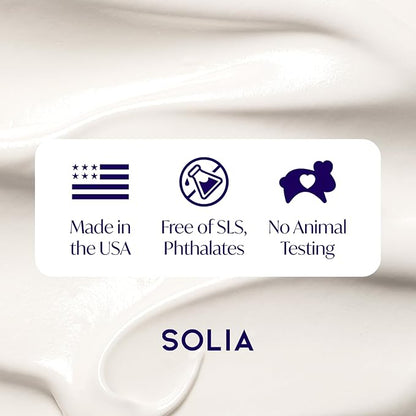 Solia Magnesium Sleep Cream, USA-Made Topical Magnesium Lotion for Sleep, Lavender Lotion for Feet, Nighttime Mag Oil Body Butter, Foot Cream, Relaxing Rub for Muscles, 4oz