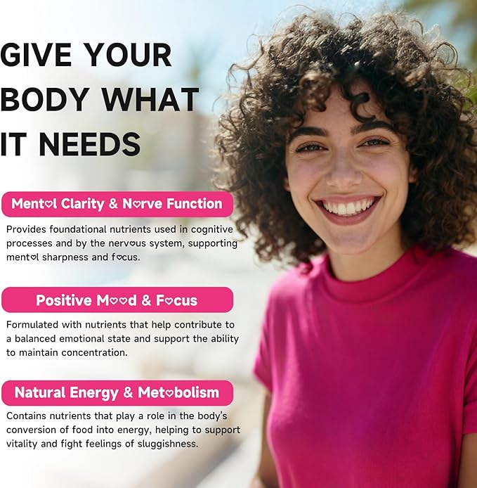 Vitamin B-Complex Gummies for Women & Men, Methyl B12, B1, B2, B3, B5, B6, B7 & B9 - Vitamin B Complex with Vitamin C Supports Energy & Immune Function, Strawberry Flavor, 60 Count