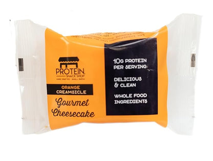 Low Carb Protein Cheesecake Bars | High Protein, Gluten-Free, Clean Ingredients Snack Bars (12, Orange Creamsicle)