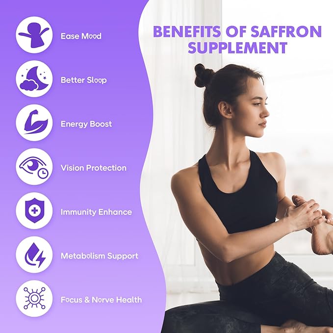 2 Pack Saffron Gummies 88.5mg - Saffron Supplements with Magnesium, Rhodiola Rosea, Ashwagandha, L-Theanine, Vitamins D3 & B6, Zinc - Supports Antioxidant Function, Pineapple Flavor, 120 Count