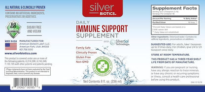 Silver Biotics Patented Multivalent SilverSol Technology | Ag₄O₄ 10 PPM Immune Support | Bio-Hacking Immune Building Natural Support | 8 Fl Oz