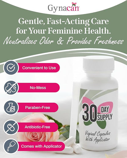 Boric Acid Vaginal Suppositories Advanced Feminine pH Balance Support, Odor Control & Itch Relief, Pure & Gentle Intimate Care, Easy-Insert Applicator