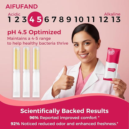 Women's Intimate Care Gel – Enhances Firm Feel & Comfort | Probiotic & Herbal Formula | pH Balanced Daily Hygiene & Odor Control | Gentle Moisturizing Feminine Wash with Applicator (10 PACK)