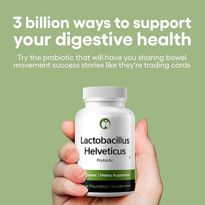 Lactobacillus Helveticus Probiotic Supplement 240 Tablets 3 Billion CFU Probiotics for Men & Women Supports Intestinal Digestive & Gut Health (240, Lactobacillus Helveticus)