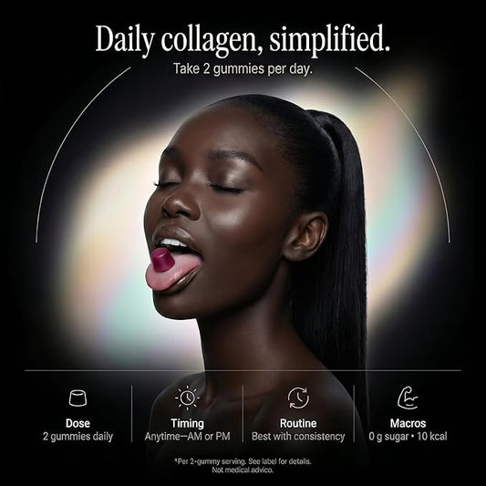 Collagen Peptides Gummies Sugar Free - 3000mg Multi Collagen Blend for Hair, Skin & Nails Support + 1500mg Keratin + 3000mcg Biotin, Hyaluronic Acid, Vitamin C & Zinc, 60 Gummies (Packaging May Vary)