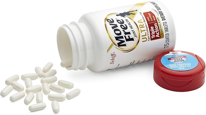 Move Free Type II Collagen, Boron & HA Ultra Triple Action Tablets, Move Free (75 Count in A Bottle) 1 ea (Pack of 3)