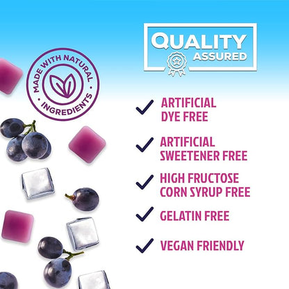 Magnesium Citrate Chews Supplement - High Absorption Magnesium Gummies Supplement - Vegan Mag Citrate Soft Chews Gummy for Adults - Relaxation & Calm Support - Delicious Grape Flavor - 60 Gummies
