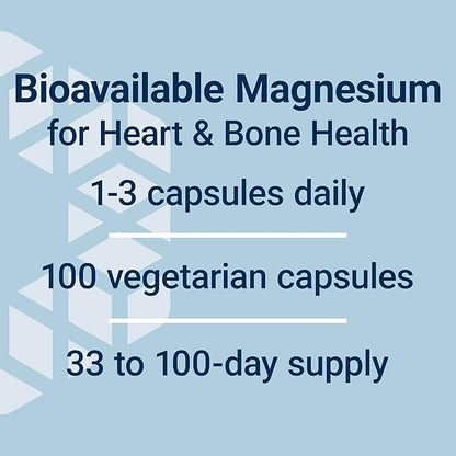 Life Extension Magnesium Citrate 100 mg Vegetarian Capsules, Blue, 100 Count