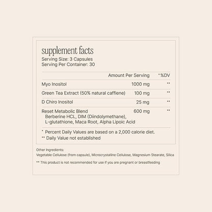 Paulina FITNESS Reset AM Metabolism and Hormone Support Supplement | Appetite Regulation, Metabolism Support, Enhanced Energy and Mood, Hormones | for Holistic Wellness | 90 Capsules