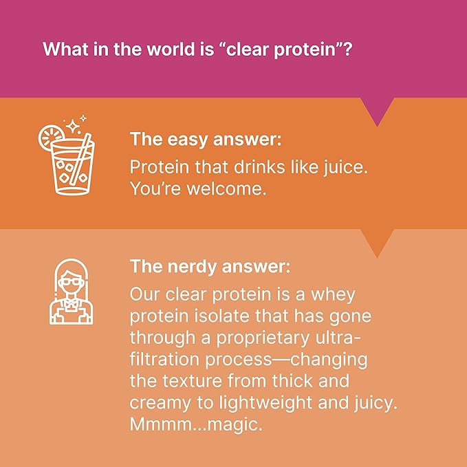 Oath Nutrition Clear Whey Isolate Protein Powder, Sunrise Passion Punch, 20g Complete Protein per Serving, No Added Sugar, Grass-Fed, 18 Servings