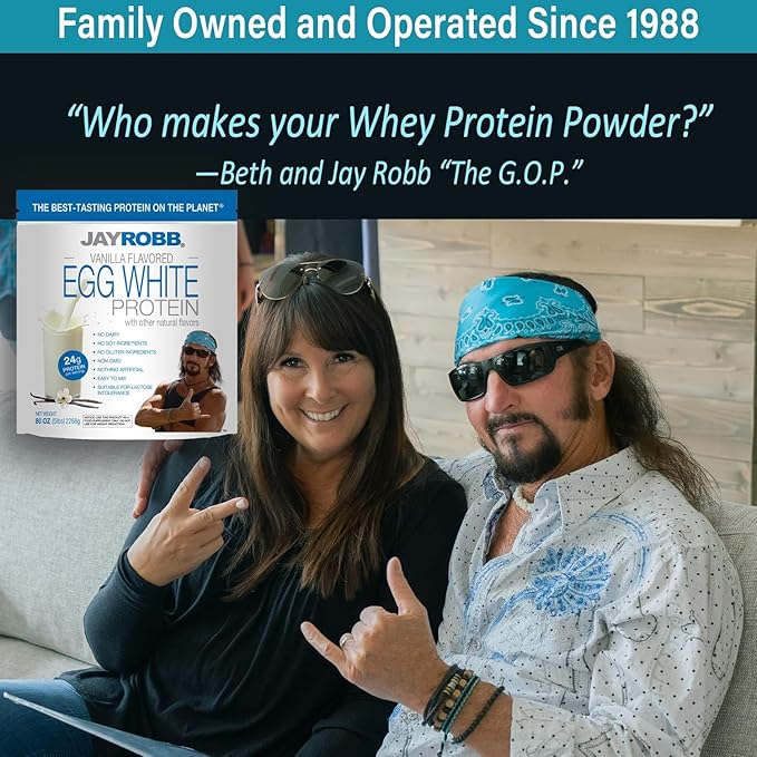 JAYROBB Vanilla Egg White Protein 80 oz, 5 Pound Bag