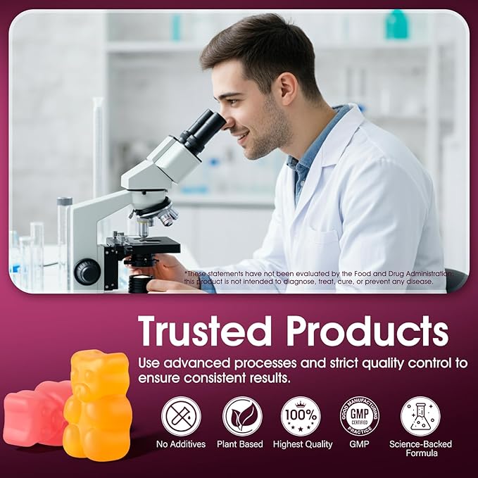 Fiber Gummies for Adults Fiber Supplement 4.5g 20-in-1 Probiotic Gummies Inulin Prebiotic psyllium Husk Powder Organic Supplement, Support for Gut Digestive Health, 60-Count, Orange & Peach