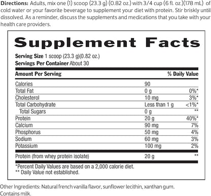 Biochem, Whey Protein Powder, 20g of Protein to Support Muscles and Intense Workouts, Natural, 24.6 oz