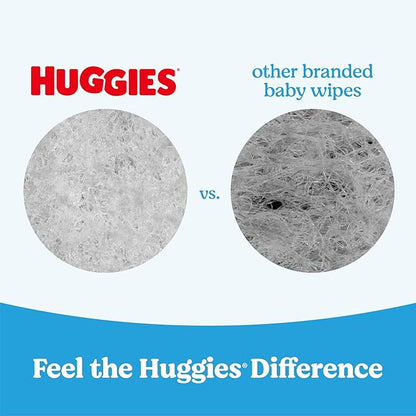 Huggies Natural Care Cucumber, Aloe and Vitamin E Baby Wipes, Hypoallergenic, Scented, 3 Flip-Top Packs (168 Wipes Total), Packaging May Vary