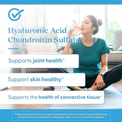 Doctor's Best Hyaluronic Acid with Chondroitin Sulfate, Featuring BioCell Collagen, Non-GMO, Gluten Free, Soy Free, Joint Support, 180 Count (Pack of 1)