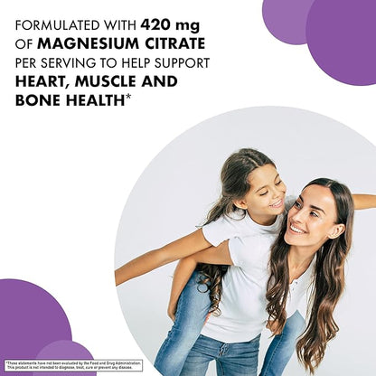 Bluebonnet Nutrition Magnesium Citrate 420 mg - Calm Mind & Body* – Supports Heart, Muscle & Sleep* - Non-GMO, Vegan, Kosher, Gluten-Free, Soy-Free, Milk-Free - 16 FL OZ, Mixed Berry Flavor