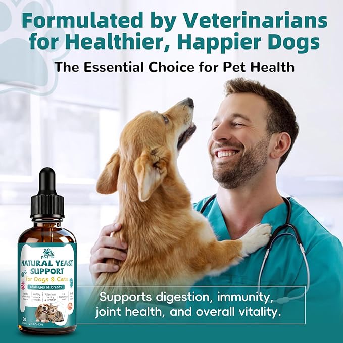 Yeast Infection Treatment for Dogs & Cats, Supports Healthy Itch, Inflammation, Irritation & Allergy Relief, Dog Ear Infection Treatment, Skin & Hair Care, Safe Natural & Effective Drops