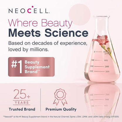 NeoCell Hair Skin and Nails Gummies | 80 Count | with Multi Collagen Advanced Bio-Peptides | Plus Vitamin C and Biotin | for Women and Men