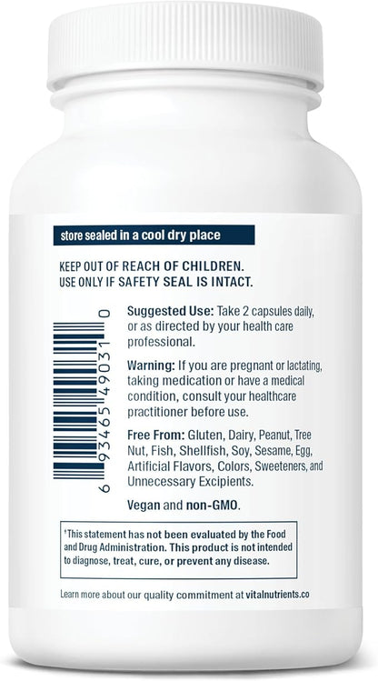 Vital Nutrients Cortisol Balance - Vegan Stress Relief Supplement - Cortisol Manager Supports Energy & Stress Levels - Ashwagandha & Magnesium for Relaxation - Gluten, Dairy, Soy Free - 90 Capsules
