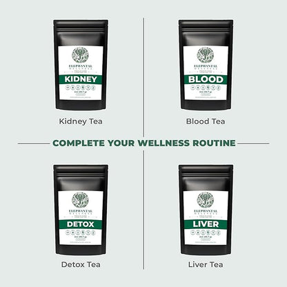 Elephantal Wellness Heart Herbal Tea – Herbal Loose Leaf Tea for Circulation & Cardiovascular Support with Hawthorn, Cinnamon, Ginger & Turmeric – Lightly Caffeinated Green Tea Blend, 2oz, 20 Servings