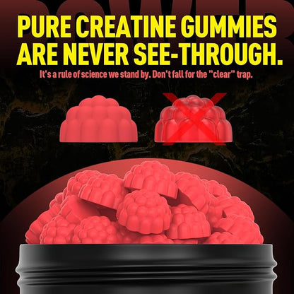 Wekannufod Creatine Monohydrate Gummies for Men & Women,5000MG Creatine Gummy Sugar Free. Boost Focus,Strength, and Endurance, Anti-Melting Formula, Vegan, Gluten-Free, Non-GMO,(Strawberry 90 ct)