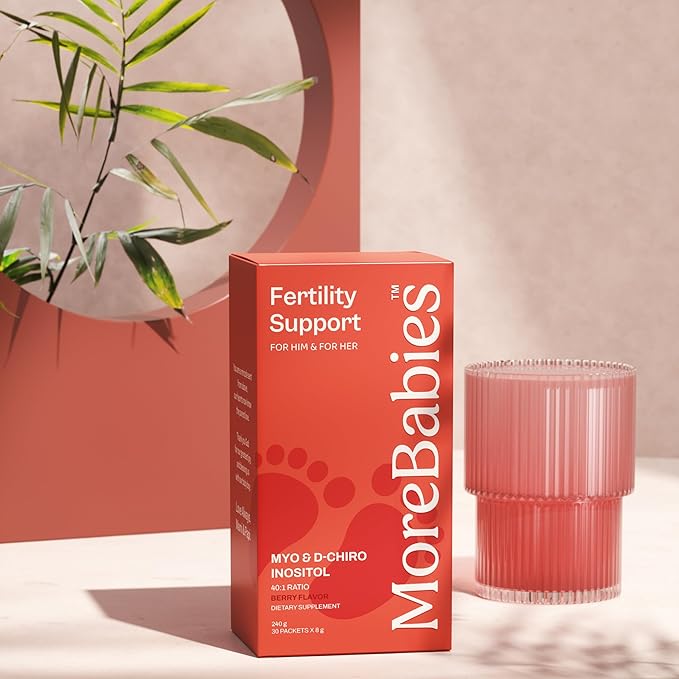 Myo-Inositol & D-Chiro Inositol Fertility Supplement for Women and Men. 30-Day Supply, Berry Flavored Packets. Promotes Healthy Ovarian Function and Sperm Quality.