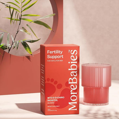 Myo-Inositol & D-Chiro Inositol Fertility Supplement for Women and Men. 30-Day Supply, Berry Flavored Packets. Promotes Healthy Ovarian Function and Sperm Quality.