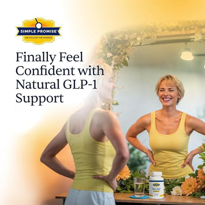 Simple Burn Daily GLP-1 Booster Weight Management Supplement with Berberine HCl for Women - GLP1 Natural Appetite Suppressant - Supports Fat Metabolism & Craving Control - 60 Capsules